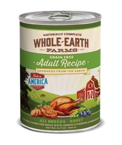 Whole Earth Farms Adult Can Dog Food 12pk | directdogproducts.com